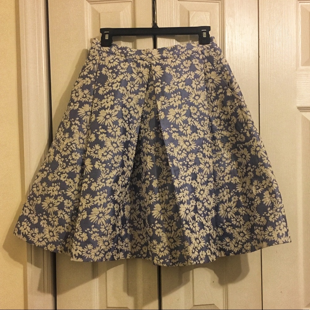 Floral Midi pleated skirt